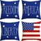 Freedom America Liberty USA Flag Independence Memorial Day Decorations for Home Red
